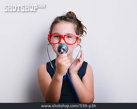 
                Mädchen, Brille, Stethoskop                   