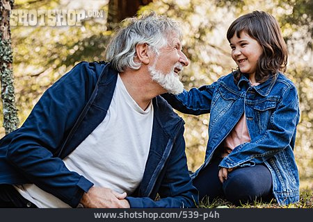 
                Großvater, Glücklich, Natur, Enkeltochter                   