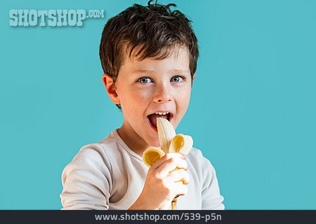 
                Junge, Essen, Banane                   
