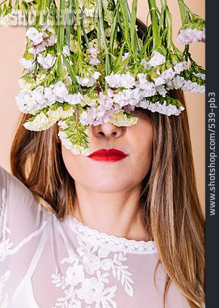 
                Blumenstrauß, Braut, Hochzeitskleid, Anonym                   