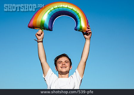 
                Luftballon, Regenbogenfarben, Identität, Toleranz, Lgbt                   
