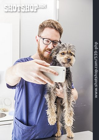
                Yorkshire Terrier, Tierarzt, Selfie                   