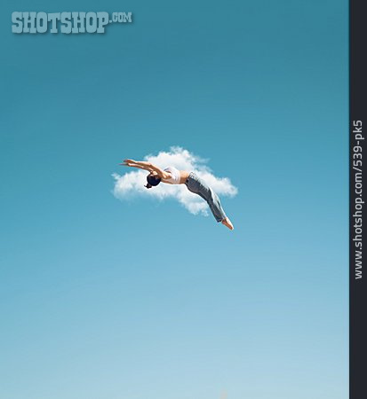
                Wolke, Fliegen, Salto, Akrobatin                   