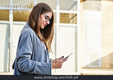 
                Business Woman, Business, Reading, Smart Phone                   