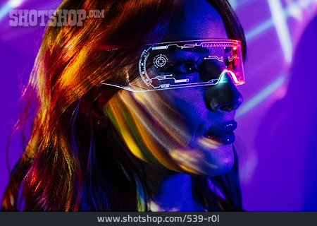 
                Futuristisch, Cyberpunk, Led Brille                   