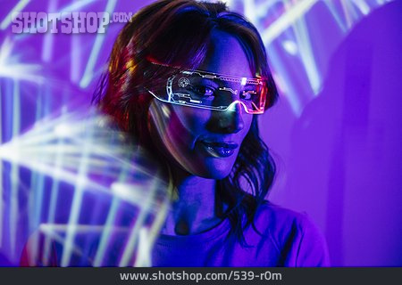 
                Futuristisch, Cyberpunk, Led Brille                   