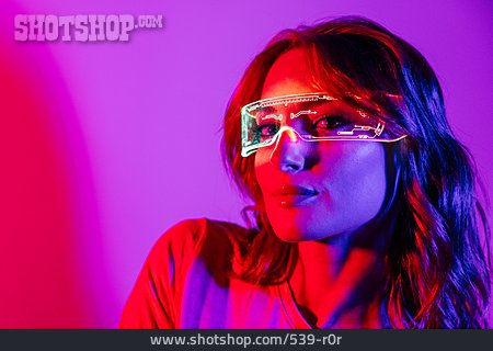 
                Fluoreszierend, Cyberpunk, Led Brille                   