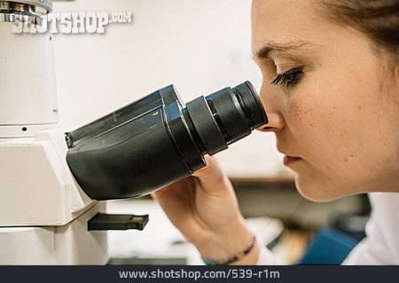 
                Mikroskop, Wissenschaftlerin                   