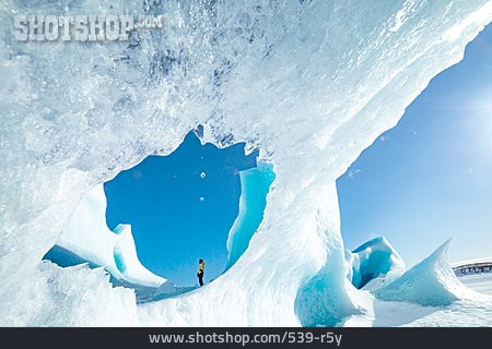 
                Schneelandschaft, Mensch, Gletschereis                   