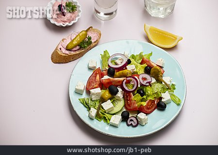 
                Griechische Küche, Mittagessen, Fetasalat                   