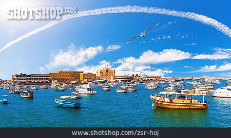 
                Hafen, Boote, Mittelmeerküste, Alexandria                   
