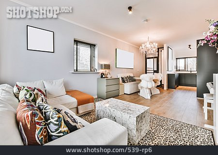 
                Sofa, Wohnzimmer, Eigentumswohnung, Open Plan                   