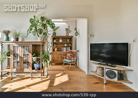 
                Fernseher, Holzboden, Wohnzimmer                   