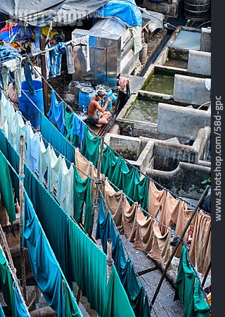 
                Mumbai, Wäsche Waschen, Mahalakshmi Dhobi Ghat                   
