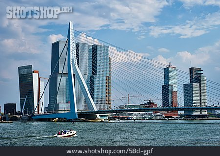 
                Rotterdam, Erasmusbrücke, Nieuwe Maas                   