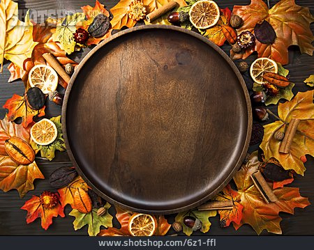 
                Herbstlich, Holzteller                   