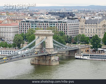 
                Danube River, Budapest, Chain Bridge                   