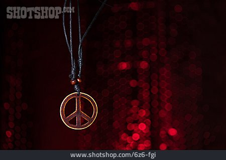 
                Halskette, Peace, Friedenssymbol                   