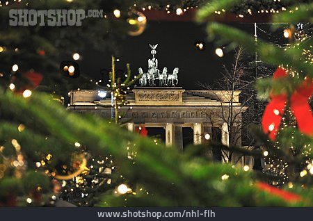 
                Brandenburger Tor, Weihnachtsbaum                   