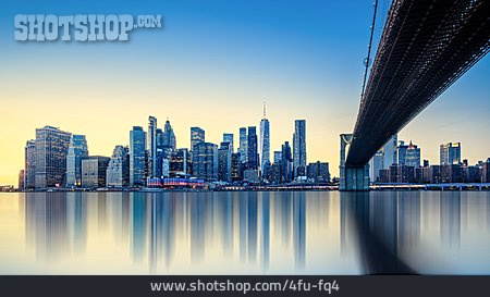 
                Skyline, New York, Brooklyn Bridge, East River                   
