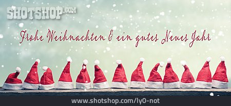 
                Nikolausmütze, Frohe Weihnachten, Gutes Neues Jahr                   