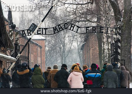 
                Besucher, Konzentrationslager, Kz Auschwitz                   