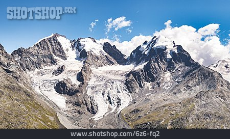 
                Gletscher, Piz Roseg, Piz Bernina, Berninagruppe                   