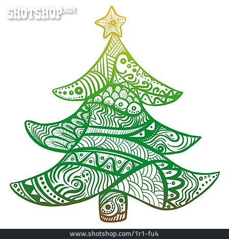 
                Muster, Illustration, Weihnachtsbaum                   
