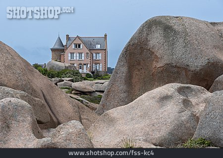 
                Haus, Bretagne, Rosa Granitküste                   