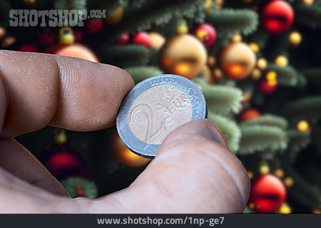 
                Weihnachten, Euro, Münze                   