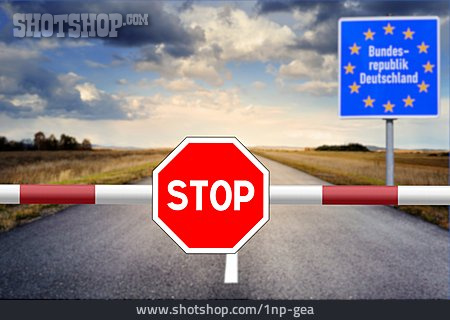 
                Deutschland, Grenze, Stop                   