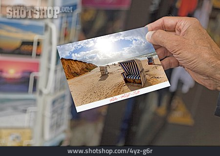 
                Sylt, Postkarte, Urlaubsgrüße, Rotes Kliff                   