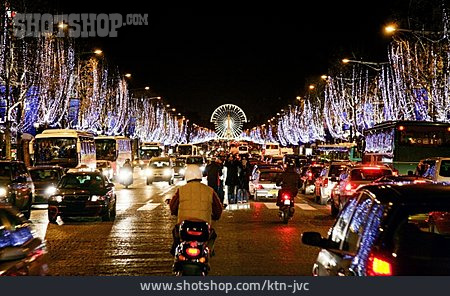 
                Weihnachtszeit, Paris, Champs élysées                   