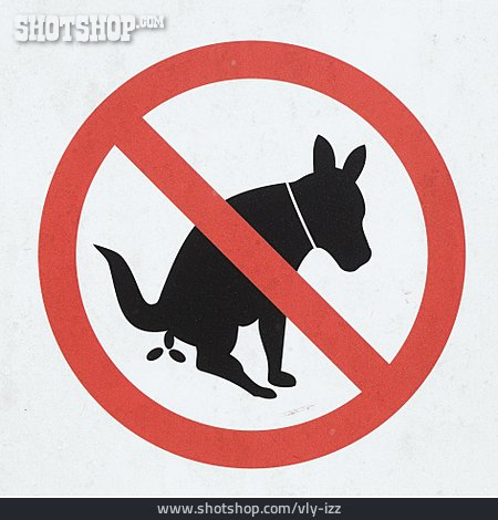 
                Verbotsschild, Kein Hundeklo                   
