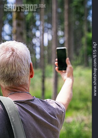 
                Wald, Empfang, Smartphone                   