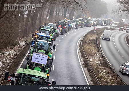 
                Demonstration, Blockade, Bauern-demo                   