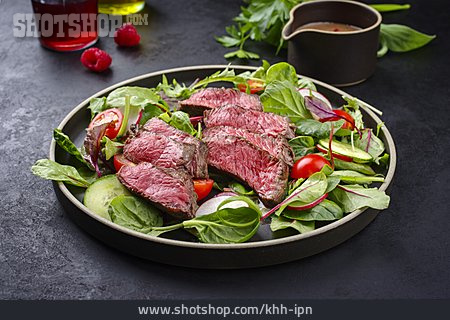 
                Salat, Rumpsteak, Low-carb                   