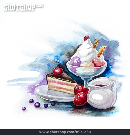 
                Illustration, Kuchen                   