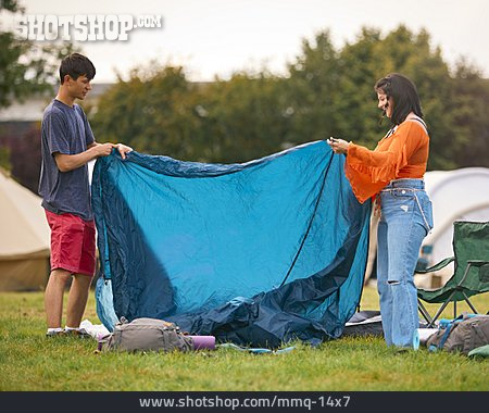 
                Zelt, Aufbauen, Camping                   