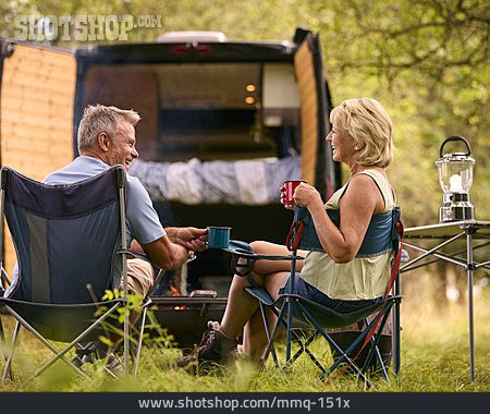 
                Camping, Older Couple                   