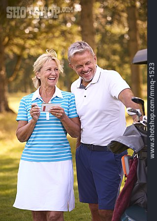 
                Golfsport, Seniorenpaar                   
