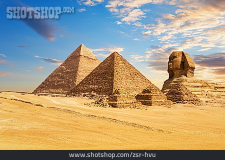 
                Archaeology, Egypt, Pyramid Shape, Sphinx                   