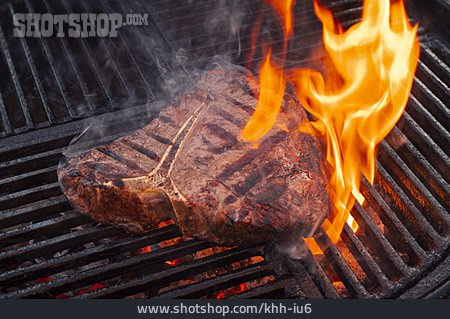 
                Grillrost, Grillfleisch, Porterhouse                   