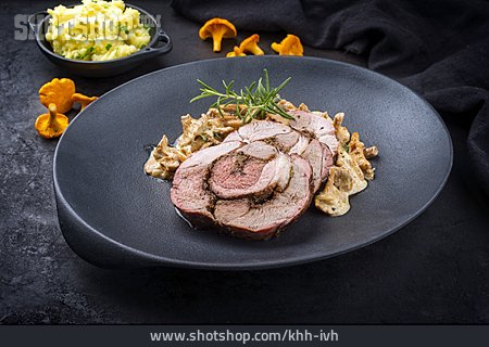 
                Abendessen, Fine Dining, Lammrollbraten                   