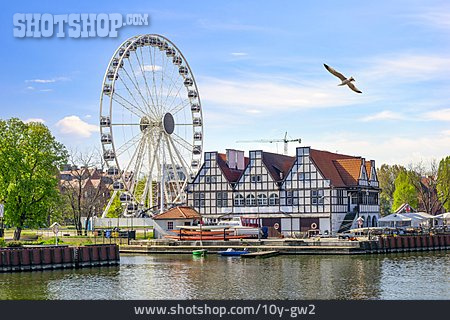 
                Riesenrad, Fachwerkhaus, Danzig                   