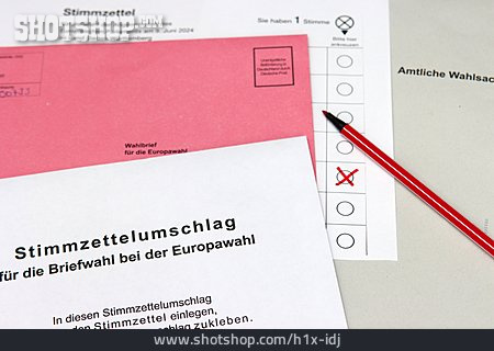 
                Kreuz, Wählen, Partei, Europawahl                   