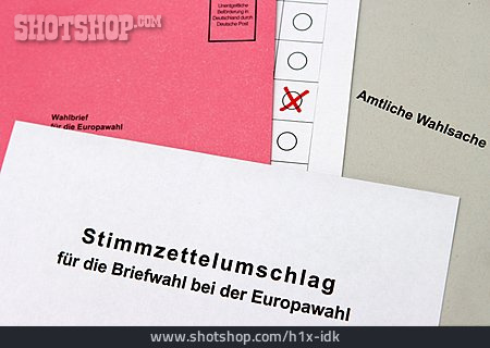 
                Briefwahl, Stimmzettel, Europawahl                   