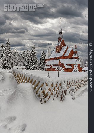 
                Winter, Gustav-adolf-stabkirche                   