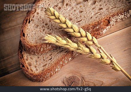 
                Brotscheibe, Weizenähre                   